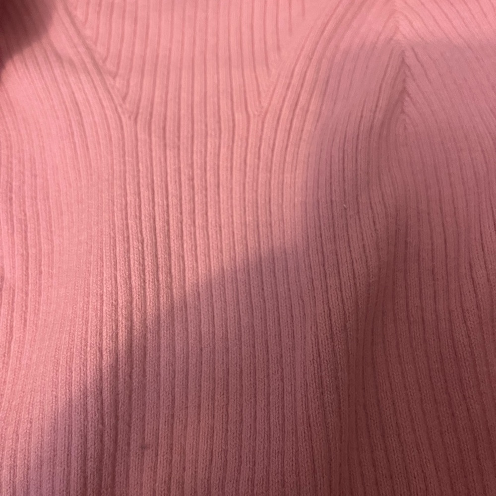 Pink Ribbed Long Sleeve Top - Picture 5 of 5